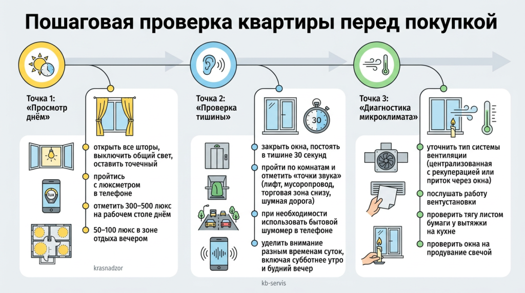 Пошаговая проверка квартиры